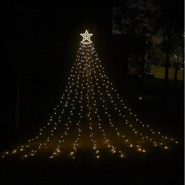 Luces Led Luces De Cascada Luces De Árbol Colgantes De Navidad Luces De Meteoros Jardín
