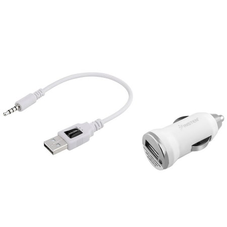 Ipod Shuffle Dock (ipod shuffle charger ipod shuffle usb cable by Insten Car Charger Adapter and Charging Cable Cord For Apple iPod shuffle 2nd Generation 2G Gen)