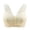 Beige, variant on Womens Bras Fashion Pattern Front Buckle Wirefree Bralette Comfort Plus Size Everyday Underwear Beige