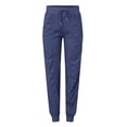 thumbnail image 3 of DuoJiaJ Women's Sports Loose Running Yoga Fitness Pocket Casual Nine Bound Leg Pants Women's Wide Leg Pants Blue XXL, 3 of 3