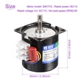 thumbnail image 3 of Synchronous AC Reduction Motor With Motor Bracket 60KTYZ AC110V 50RPM Ac Motor 30N.CM CW/CCW, 3 of 6