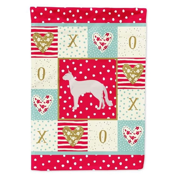 Carolines Treasures CK5559CHF 28 x 0.01 x 40 in. Balinese No.2 Cat Love Canvas House Flag