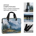 thumbnail image 4 of 16inch Laptop Briefcase, Business Laptop Bag with Detachable Strap & Padded Compartment, Water-Resistant Polyester，A Mountain, 4 of 8