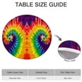 thumbnail image 6 of Colorful Tie Dye Pattern Round Fitted Tablecloth with Elastic Edge,Dining Table Cover Waterproof,Outdoor Round Tablecloth for Camping,Dining,Indoor and Outdoor, 6 of 7