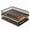 2 Layer, variant on Vintage Wood & Metal Letter Tray， Stackable Desk Organizers Paper Tray， for File Magazines Mail Organizer, Vintage Wood Desk File Organizer with Pen Holder(3 Layer)