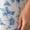 Blue and White, variant on Blue And White Floral Print Square Neck Puff Sleeve Maxi Dress For Women