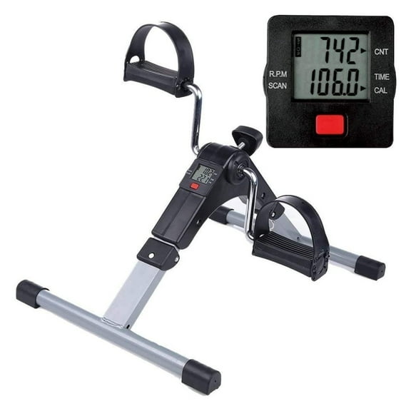Foldable Under Desk Exercise Bike Portable Arm and Leg Pedal Exerciser
