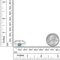 thumbnail image 6 of Gem Stone King 925 Silver and 10K Yellow Gold Swiss Blue Topaz and Lab Grown Diamond Engagement Ring for Women | 1.50 Cttw | Round 6.5MM | Gemstone November Birthstone | Size 9, 6 of 6