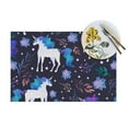 thumbnail image 4 of XMXT 6 Pcs Woven Placemats, Cute Unicorn Design Stain Resistant Anti-Skid Placemat for Kitchen Table, 12 x 18 inches, 4 of 6