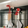 thumbnail image 5 of Kitecy 6-Hook Rotating Kitchen Utensil Organizer, Wall Mount Swivel Pot Holder for Spoons, Ladles, Pasta Roller,Red, 5 of 9
