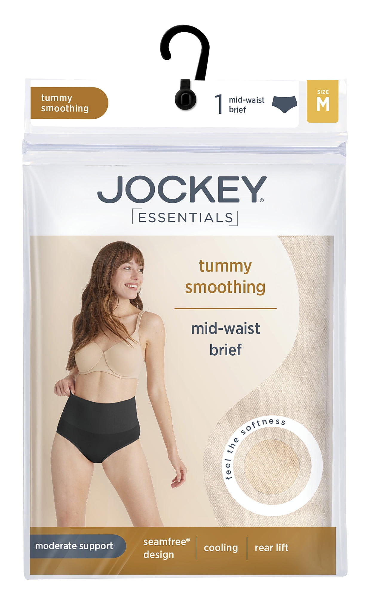 Jockey® Essentials Women's Tummy Smoothing Mid-Waist Brief, Sizes Small-3XL