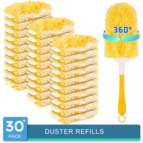 MYSPRI Heavy Duty Duster Refills for Swiffers Duster with Handle, 360° Disposable Feather Dusters for Cleaning Multisurface, 30 Count Unscented