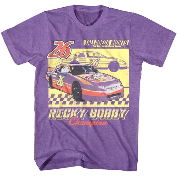 Talladega Nights 26 Laughing Clown Car Men's T Shirt (PurpleHeather, Adult2XL)