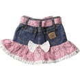 thumbnail image 3 of Sagefinds Fashionable Girl 2 Piece Denim Skirt and Tee Sets for Stylish Outfit Pink - Size 6 Us, 3 of 5