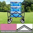 thumbnail image 6 of Collapsible Foldable Wagon Cart with Strapping, Utility Beach Wagon Cart Wagon Grocery Cart for Camping Shopping, 6 of 7