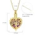 thumbnail image 2 of Heart Tree of Life Urn Necklace for Ashes Stainless Steel Cremation Jewelry with Crystal with Funnel Filler Memorial Jewelry Gifts for Women, 2 of 8