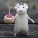 thumbnail image 1 of Fiudx Figura de Ratón de Halloween, Hecha a Mano con Calabaza Extraíble, Bonito Diseño para Sujetar Un Pastel, Perfecta para Decoración de Otoño, Regalo Navideño, 8 Cm de Altura, 1 of 3