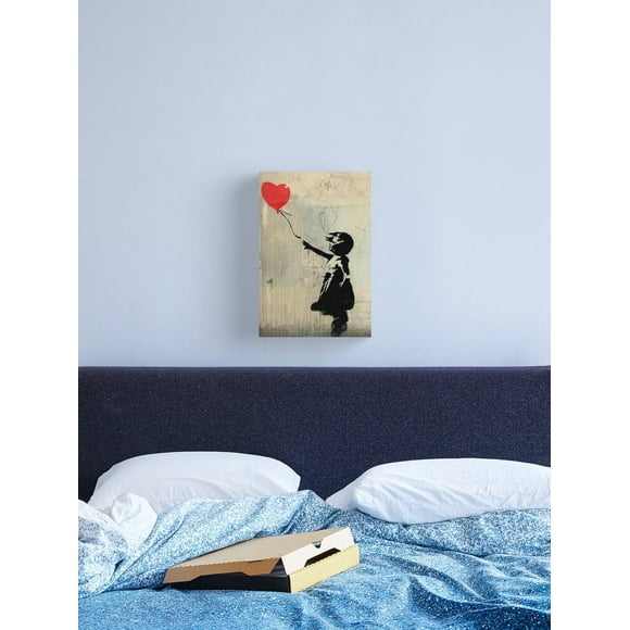 Aaroca Banksy Red Heart Balloon Canvas Print Canvas Posters