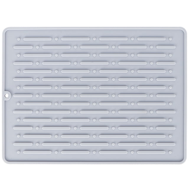Silicone Pad, Draining Rack Mat, Foldable Heat-Resistant 2 Holes Dishwasher Safe Soft Texture For Kitchen Quick Cleaning 2 Hole Drain Rack Mat