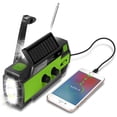 thumbnail image 1 of Bienvenido fluky Radio Solar AM/FM Kurbelradio Tragbar USB Wiederauffladbar Notfallradio con 2000mAh Power Bank, Led Taschenlampe, SOS Alarm y Handkurbel Dynamo para Camping, Survival, Reisen,, 1 of 6