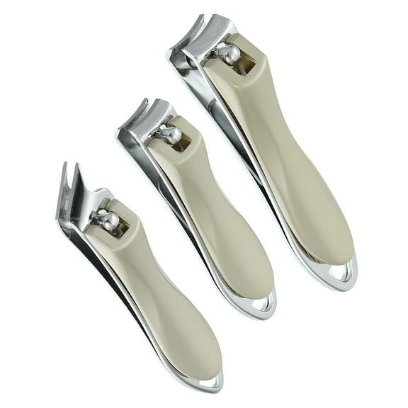 Vocoste Nail Clippers with Nail File 3 Pcs Champagne Color