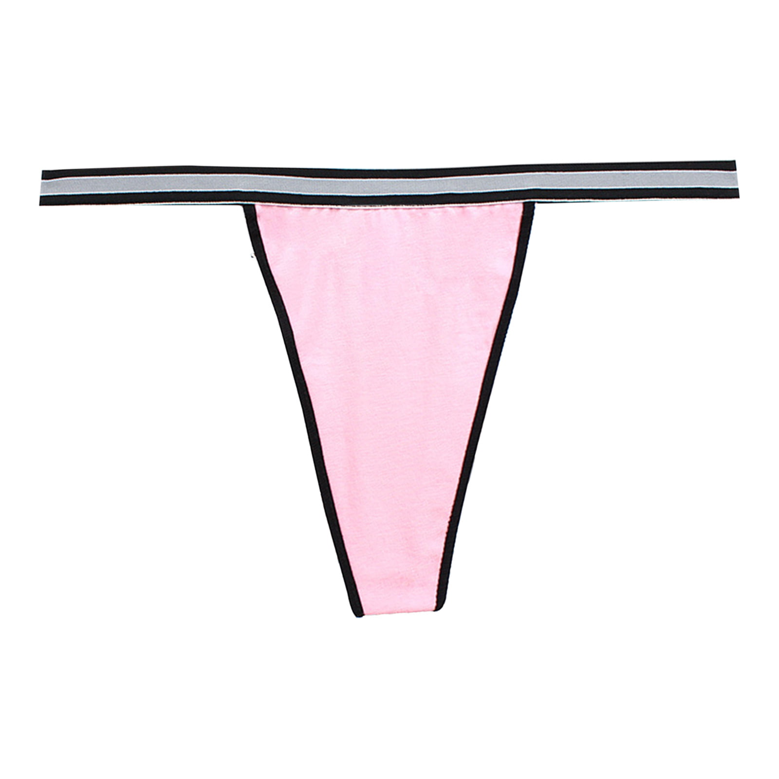 Women Low Waist Striped Tangas No Show Bikini Custom Thongs