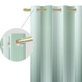 thumbnail image 4 of Nanqianyi Gradient Green Stripe Blackout Curtains 52x96 Inch, Room Darkening Thermal Insulated Grommet Window Drapes for Living Room/Bedroom, 2 Panels, 4 of 7