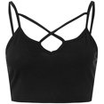 thumbnail image 4 of LEAVINGSUO Tank Tops for Women under $5 Fashion Woman Lace Sleeveless Tops T-Shirt Summer Solid Vest Loose BlouseS Black S, 4 of 6