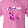 thumbnail image 4 of Inktastic I Love Hippos with Pink Hippo and Flowers Youth T-Shirt, 4 of 5