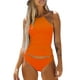 thumbnail image 1 of Sunloudy Charming Women Bikini Set, Neck Hanger Sin mangas Backless Crop Tops Bragas de color sólido para el verano, Ropa de mujer Sunloudy  S M L XL, 1 of 4