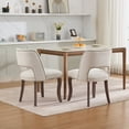 thumbnail image 5 of GAKMCIL Modern Fabric  Upholstered Dining Chairs (Set of 2) with Wooden Legs, Weight Capacity 300lbs for Dining Room and Kitchen (Beige ), 5 of 11