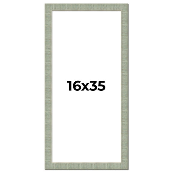 16x35 Frame Green Desert Pear Solid Wood Picture Frame | 1.625 Inch Moulding Width | Interior Frame