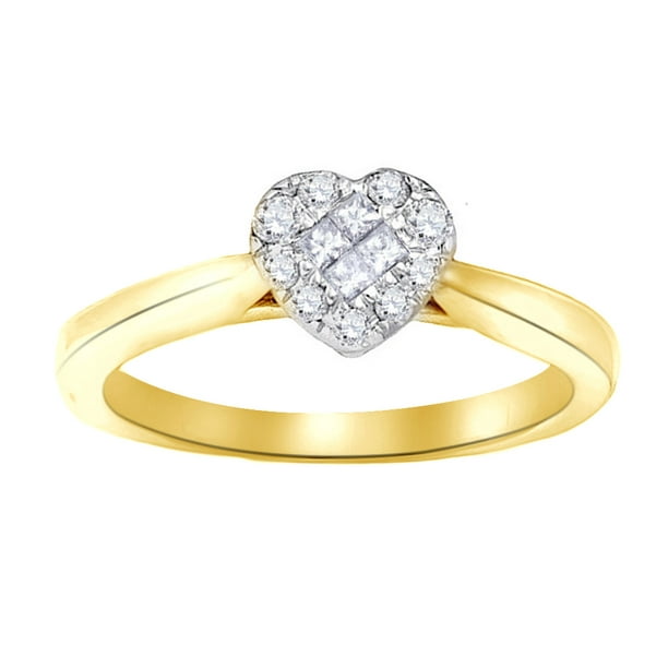 Jewel Zone Us White Natural Diamond Heart Ring In 14k Yellow Gold 0 25 Cttw Walmart Com Walmart Com Jewel Zone Us White Natural Diamond Heart Ring In 14k Yellow Gold 0 25 Cttw Walmart Com Walmart Com