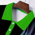 thumbnail image 5 of Fnnxeal Mens Polo Shirts Summer Collared Short Sleeve Button Graphic Casual Polo Green Shirts for Men Size 2XL, 5 of 7