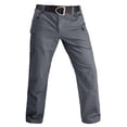 thumbnail image 4 of JURANMO Spring Savings Men's Cargo Work Pants Outdoor Water Resistant Tactical Pants Casual Lightweight Hiking Ripstop Pants Solid Color Work Trousers with Multi Pockets Gray L, 4 of 7