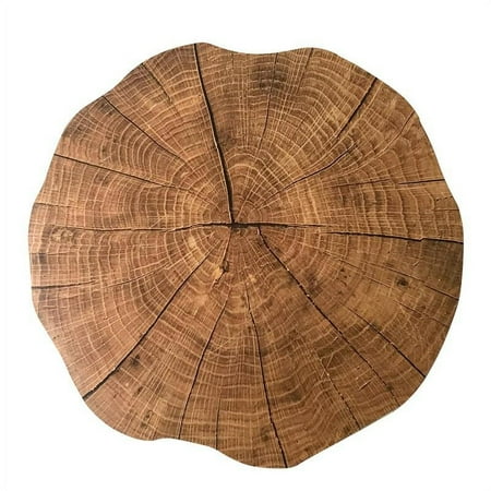 

Retro Round Wood Grain Placemat Household Non-slip Anti-scalding Table Pad Insulation Placemat Table Wedding Decoration Lotus Shape Tea Cup Bowl Decoration