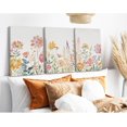 thumbnail image 4 of Watercolor Wildflower Wall Art Decor Colorful Flower Pictures Canvas Floral Botanical Wall Art Vintage Prints Poster Floral Painting Artwork for Living Room Bedroom Unframed(only canvas), 4 of 6