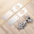 thumbnail image 2 of Lerpwige Durable Cupboard Door Hinge Repair Plate Flat Fixing Brace for Protect Door, 2 of 7