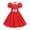 Red, variant on enyan Girls Flutter Sleeve Floral Dresses Girl Long Spring Dress Kids Smocked Flare Summer Dress Toddler Party Dress,Pink,3-4 Years