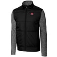 thumbnail image 2 of Men's Cutter & Buck Black Richmond Flying Squirrels Stealth Hybrid Quilted Full-Zip Windbreaker Jacket, 2 of 3