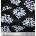thumbnail image 2 of Soimoi Crepe Silk Fabric Seamless Baroque Damask Print Fabric by the Yard 42 Inch Wide, 2 of 3