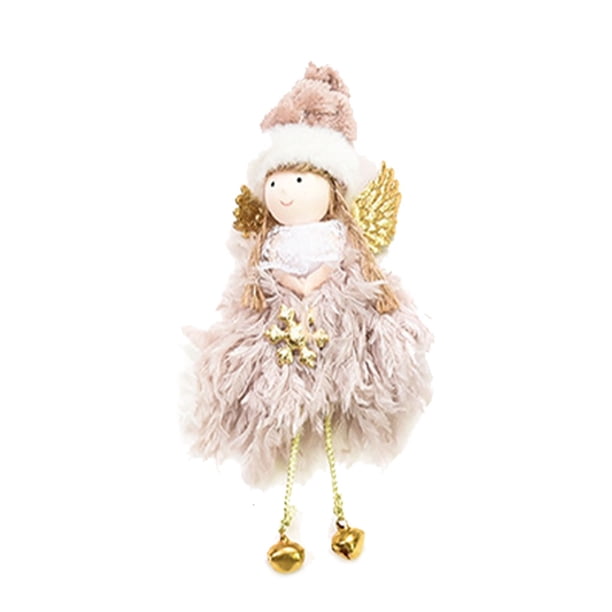 Muñeco de ángel de Navidad Bewildely accesorios de decoración para el hogar colgante de árbol Rosado