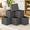 Gray-6 Pack, variant on 13 Inch Record Cube Storbcollapsible Fabric Cubes Decorative Basket Apply To Clothes Organizer Box Shelves In Closet Laundry Cente