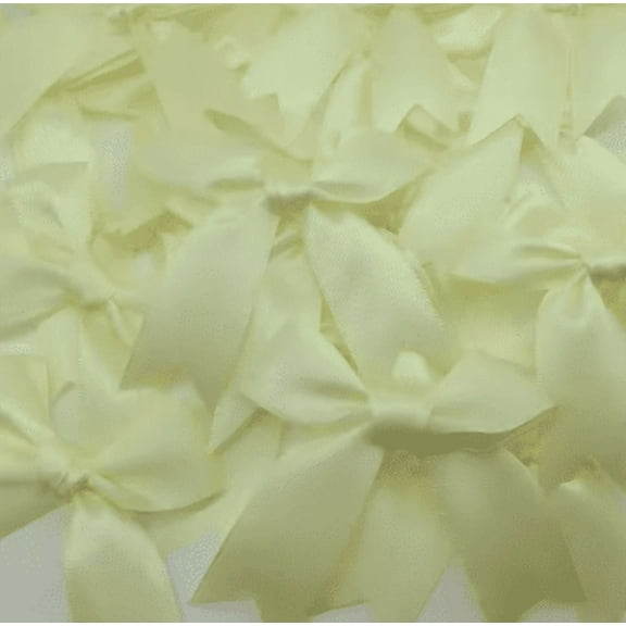 12 Ct Pastel Yellow Bows Satin Ribbon