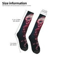 thumbnail image 2 of Naloa Mesmerizing Pink Jellyfish Knee Socks, High Socks Long Stretchy Sock Women Knee High Stocking, Long Socks for Women, 2 of 6