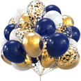 thumbnail image 2 of 20 globos metálicos de confeti azul marino y dorado de 12 pulgadas, decoraciones para fiestas de cumpleaños para adultos y niños, suministros para baby shower y bodas, 2 of 5