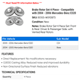 thumbnail image 2 of Brake Rotor Set 4 Piece - Compatible with 2004 - 2006 Mercedes-Benz E320 2005, 2 of 2
