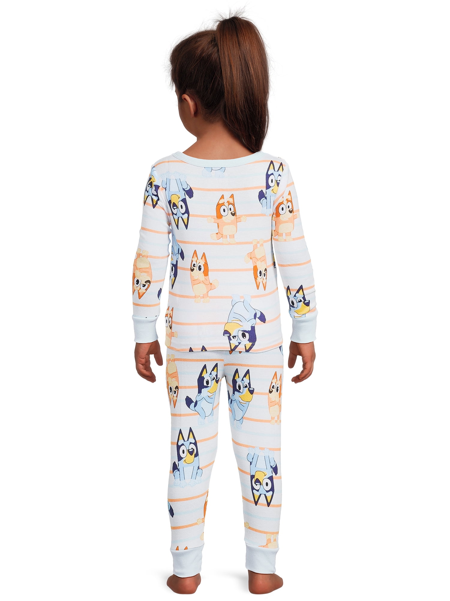 Bluey Toddler Unisex Long Sleeve Top and Pants, 2-Piece Pajama Set, Sizes 12M-5T