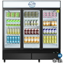 NSF 74 in. Commercial Glass Door Merchandiser 49 Cu.Ft. 3-Door Refrigerator Energy Saving Cooler ETL