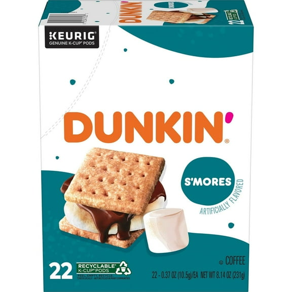 Dunkin' S'mores Medium Roast Coffee - Keurig K-Cup Pods - 22ct - Pack of 2